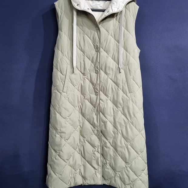 나인콥 덕다운 후드 롱패딩