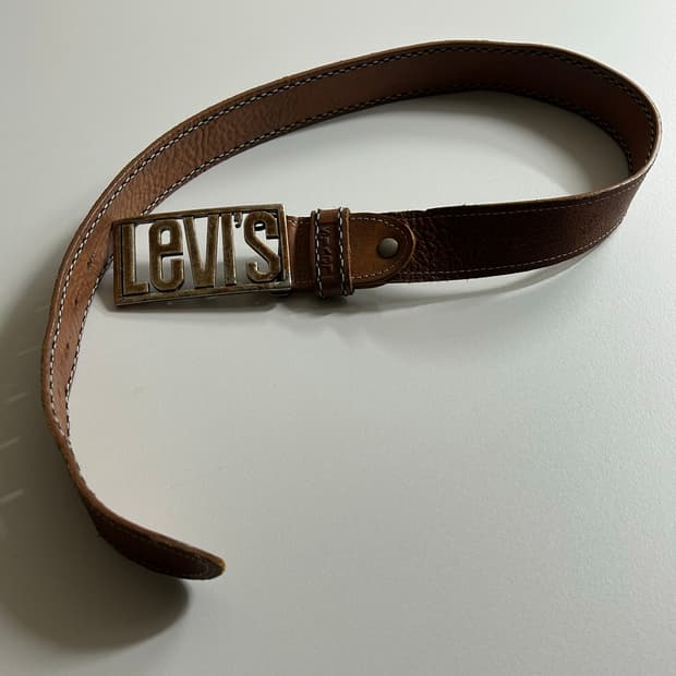 빈티지 리바이스 웨스턴 레더 벨트