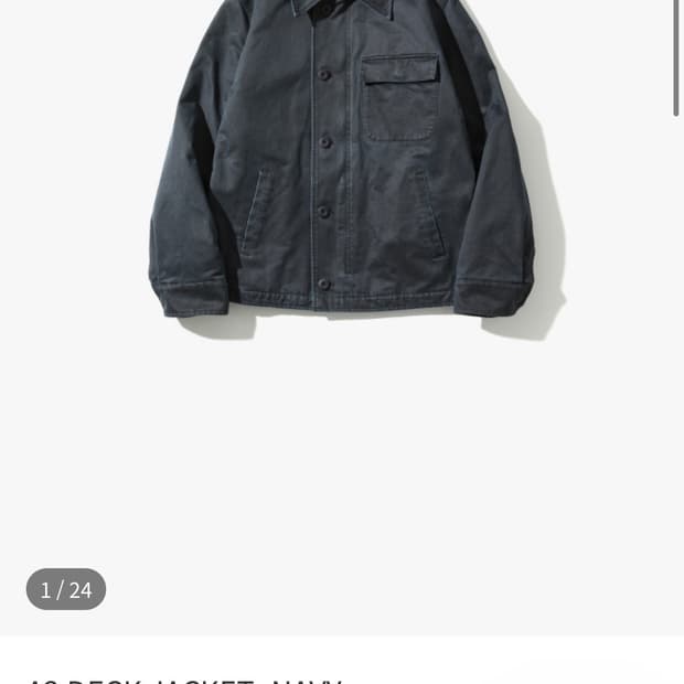 2) 오토메틱포더피플 덱 자켓 네이비