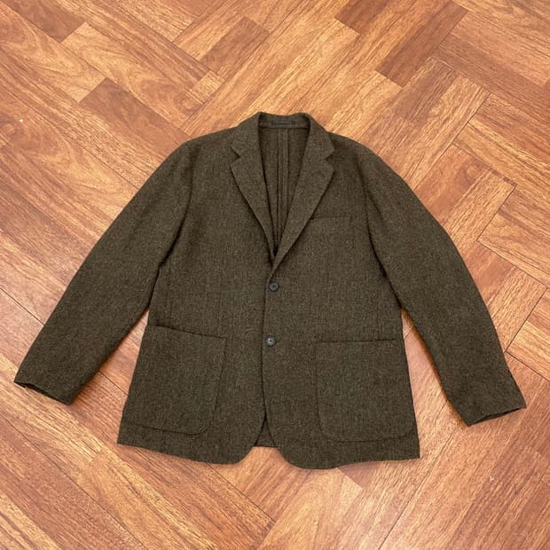유니클로 트위드 블레이저 자켓