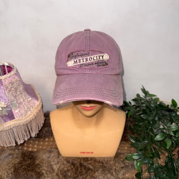 Metro City lavender stud logo ball cap