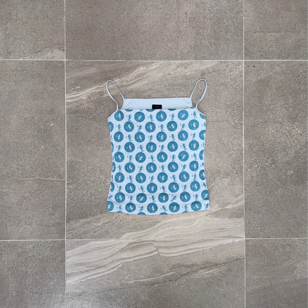 Koogi sky blue dot patterned sleeveless