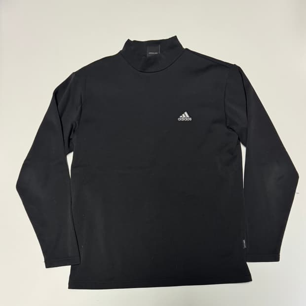 아디다스 기모 스판 기능성 긴팔 티셔츠 L 블랙