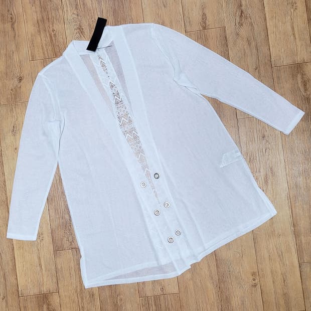 꼼빠니아(COMPAGNA) 린넨가디건 55-66 새상품