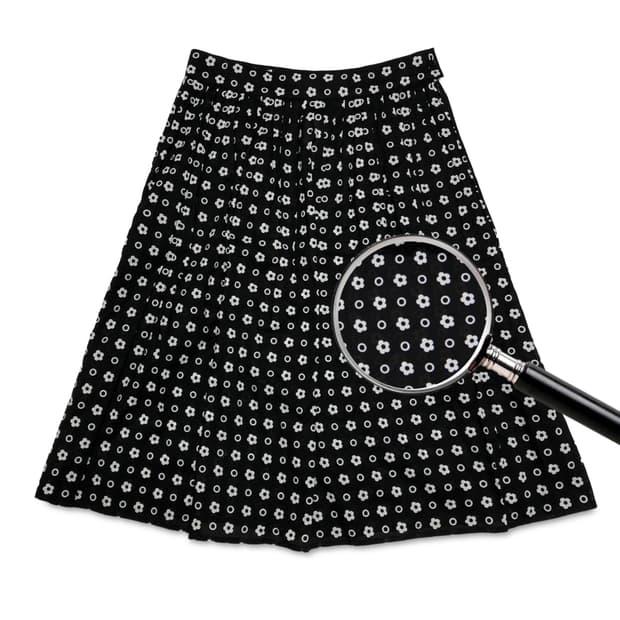 White Flower Print Midi skirt