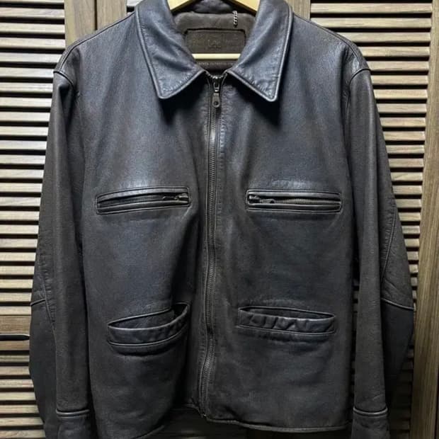 90s Lee 리 프리미엄 카우레더 싱글라이더 뉴스보이 소가죽 자켓 L