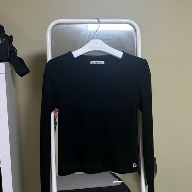 코이세이오 레이스 와플 롱슬리브 블랙