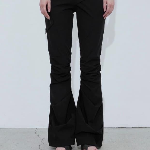보헤미안서울 Knee shirring bootcut