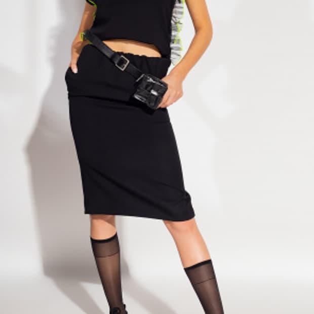 새상품) 꼼데가르송 울 H 스커트