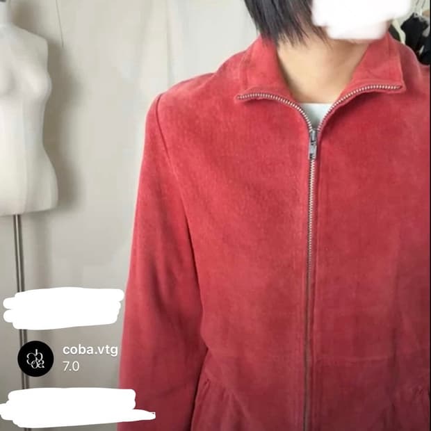 Cova 코바 빈티지 아츠로 타야마 레드 레더 자켓