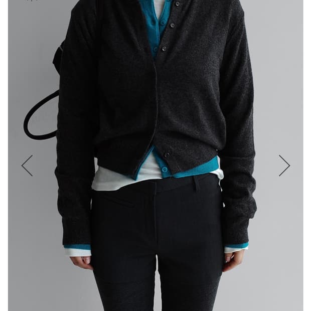 품절) 라룸 로니울가디건 차콜