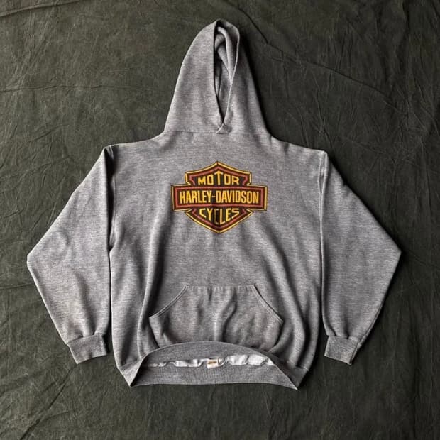 70s russell 러셀×할리데이비슨 후드티