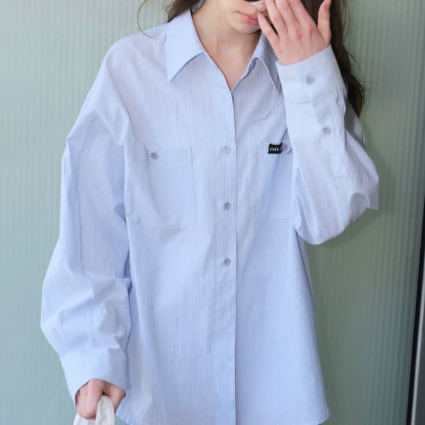 더오유 SUMMER OVERFIT SHIRTS STRIPE