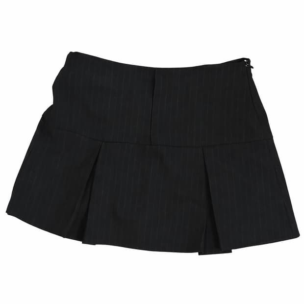 자라 키즈 남색 스트라이프 미니 스커트