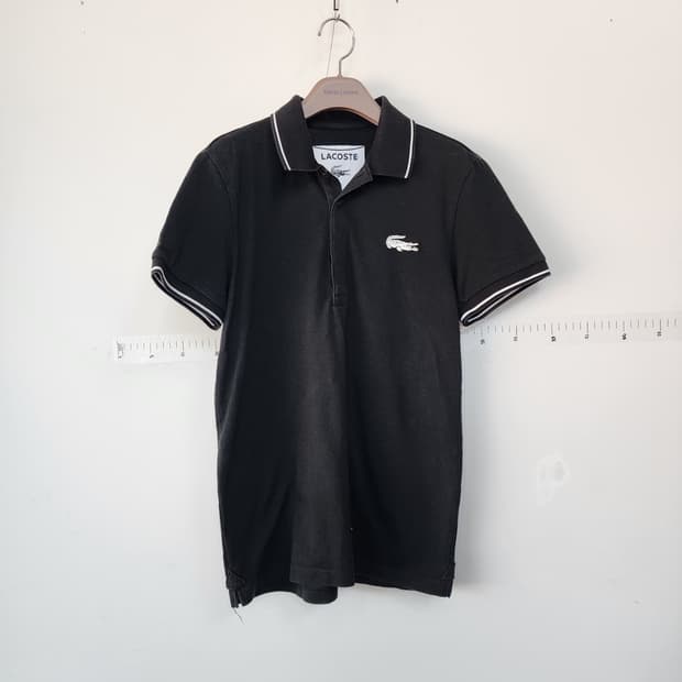 라코스테 블랙 반팔 카라티