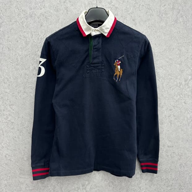 90 폴로 랄프로렌 럭비 빅포니 남자 헤비코튼 긴팔 카라티