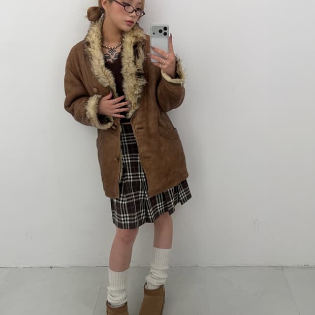 시어링 퍼카라 양가죽 자켓