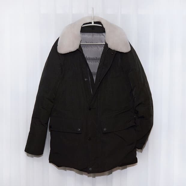 에피그램 양털카라 시어링 구스다운 패딩 자켓 (M 100)