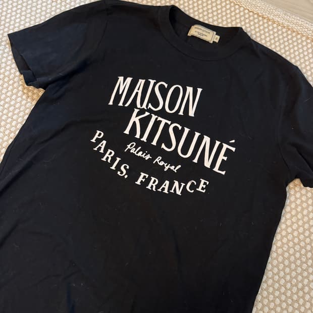 메종키츠네 티셔츠 xs 블랙