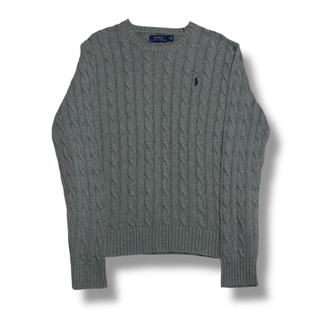 Polo Ralph Lauren 그레이 케이블 코튼 니트
