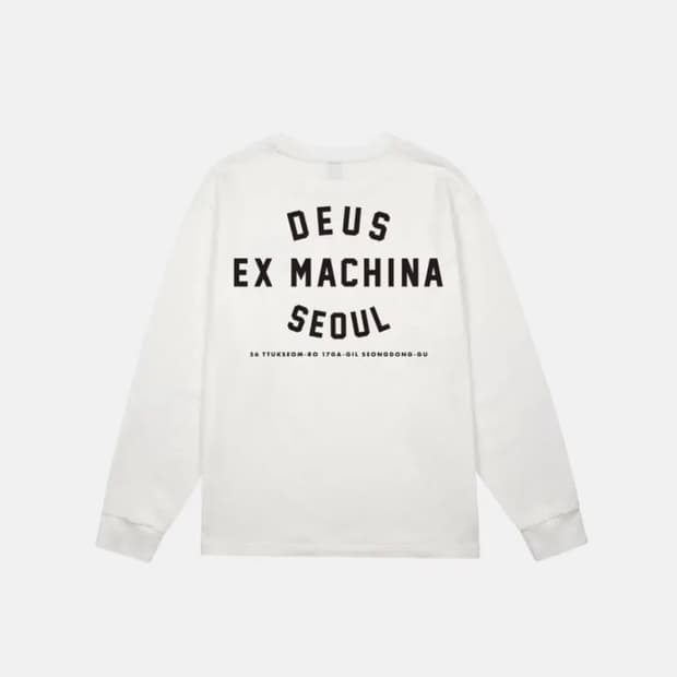 새상품) 데우스 엑스 마키나 서울 롱슬리브 L 화이트 / 블랙