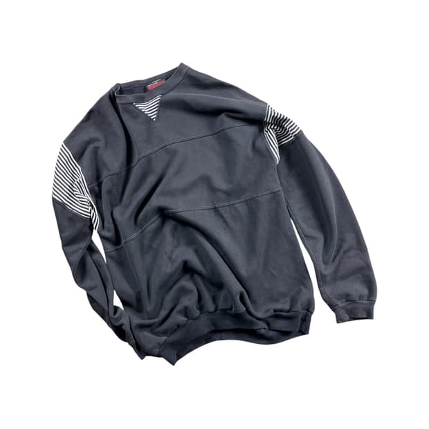 (Made in Portugal) 스트라이프 패턴 도킹 맨투맨 