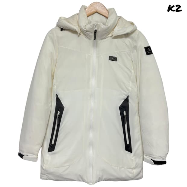 3714 K2 아이보리 경량 거위털 구스다운 점퍼 패딩