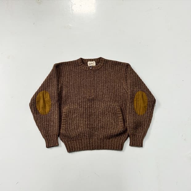 00s 울리치 엘보패치 울 하프집업 