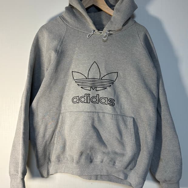 90s adidas 올드 아디다스 빈티지 트레포일 로고 후드티
