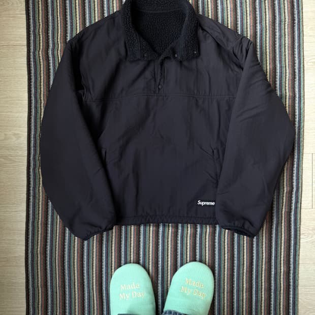 24fw 슈프림 리버시블 하프 후리스