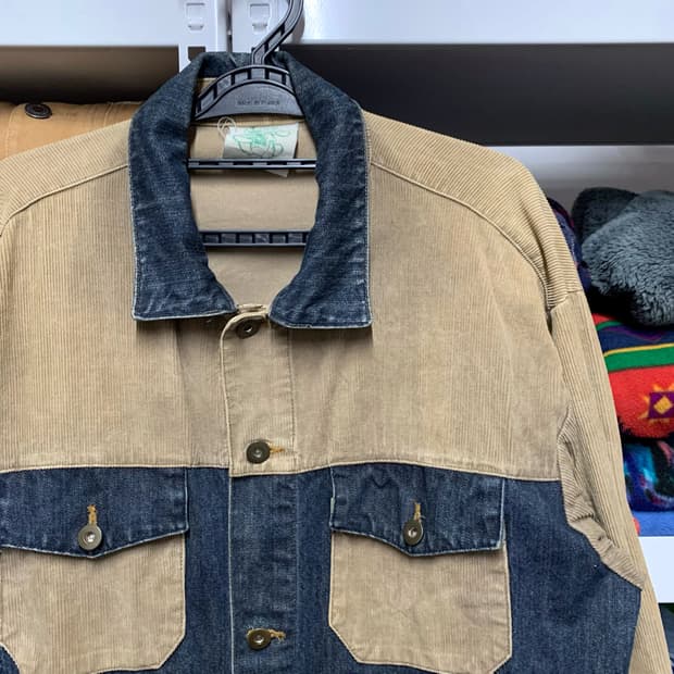 [L] VTG 코듀로이 패치워크 데님재킷
▪︎실측(cm, 단면) : 팔길