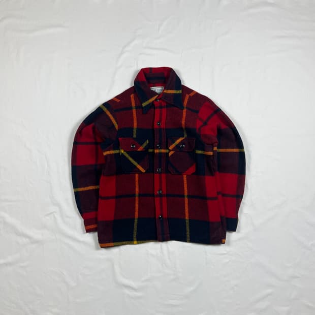 90‘s 빈티지 플란넬 체크 헤비울 셔츠 자켓