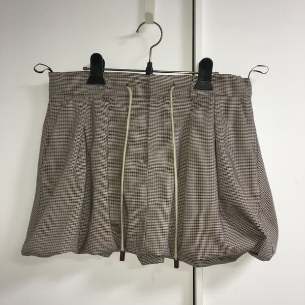 Zara women 펌킨 체크 미니스커트