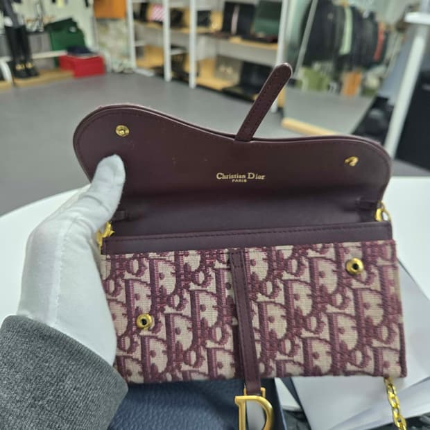 [보증서 정품] 디올 오블리크 새들백