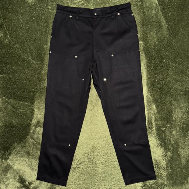 [M] IISE 이세 21fw 더블 프론트 워크 팬츠 블랙
