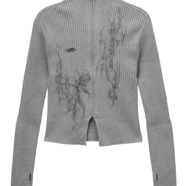 [새제품] hugyourskin 허그유어스킨 Printed knit zi