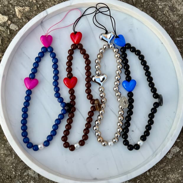 gesumchure Chic Heart Beads 스트랩