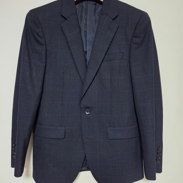 타운젠트 다크네이비 체크 패턴 정장 97사이즈