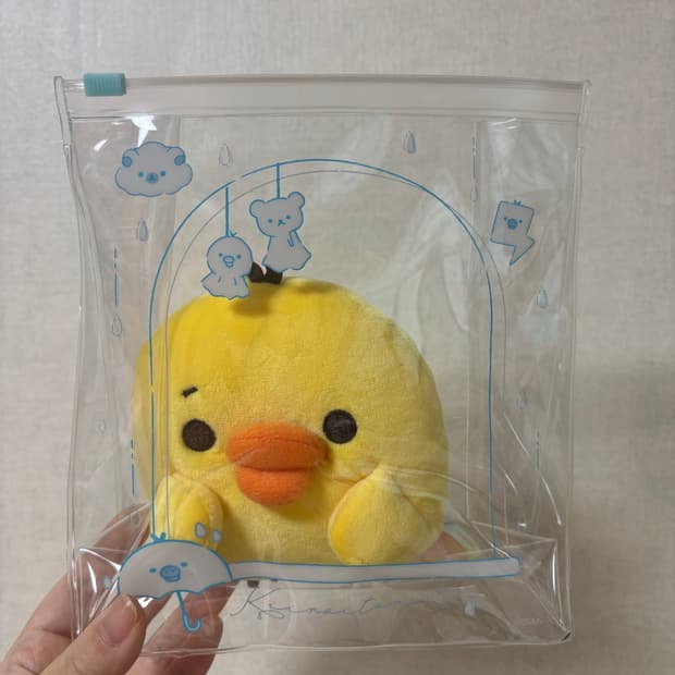 산엑스 리락쿠마 비온뒤맑음 키이로이토리 인형