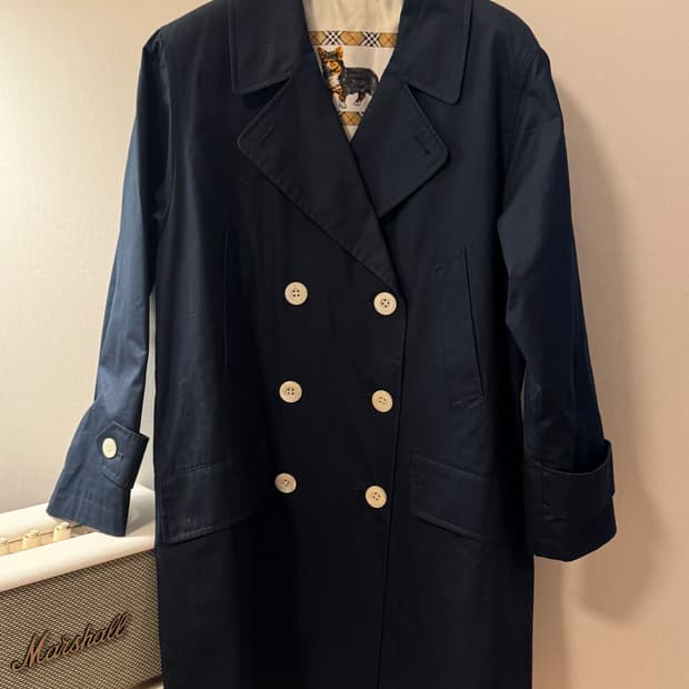 빈티지 버버리 더블 코트