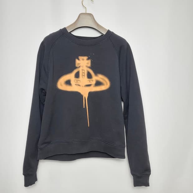 비비안웨스트우드 ORB 스프레이 맨투맨 네이비 M