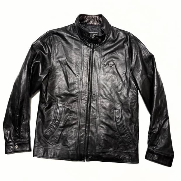 Giorgio Armani rleather jacket