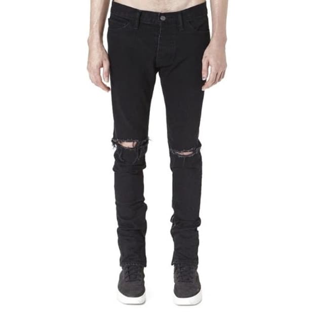 피어오브갓 4th 무릎 디스트로이드 블랙 무파진 