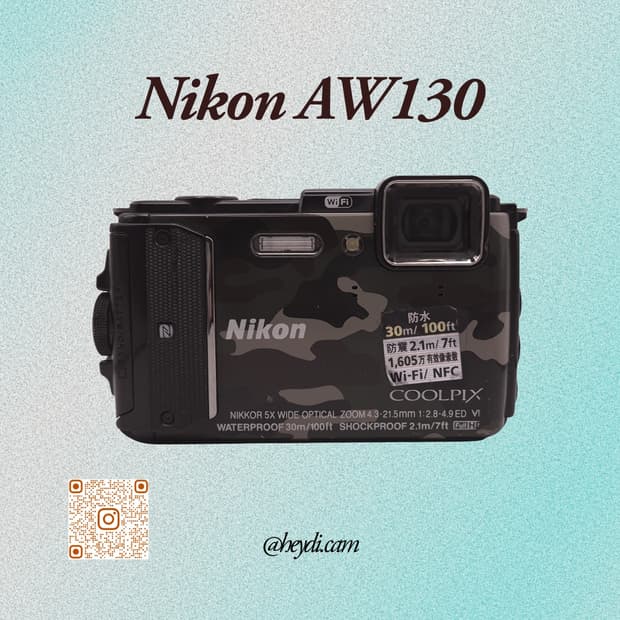 (희귀매물)니콘 쿨픽스 aw130 카모플라쥬 Nikon aw130