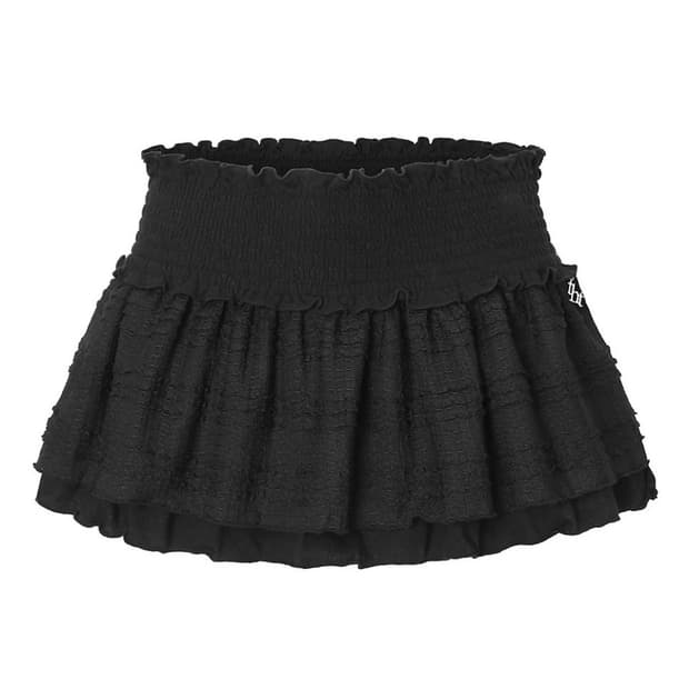 쓰리타임즈 스모킹 스커트 블랙 m