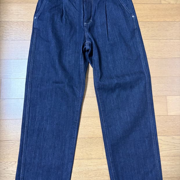 [1] 러프사이드 드레이프 데님 팬츠 원워시드