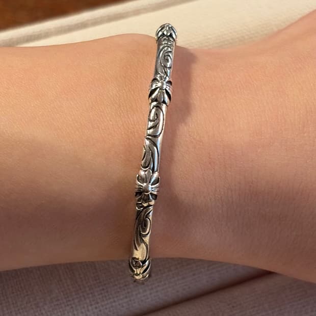 새상품 신주 실버코팅 팔찌