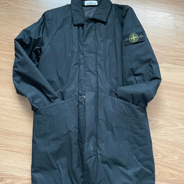 스톤아일랜드 프리마로프트 패딩 코트 블랙 방수 빈티지 올드 그린