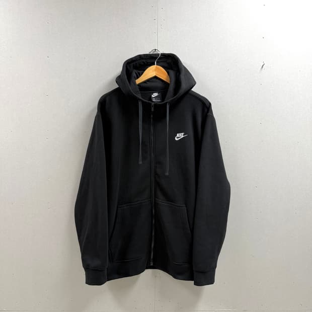 남성 XXL 110 /  나이키 후드집업 블랙