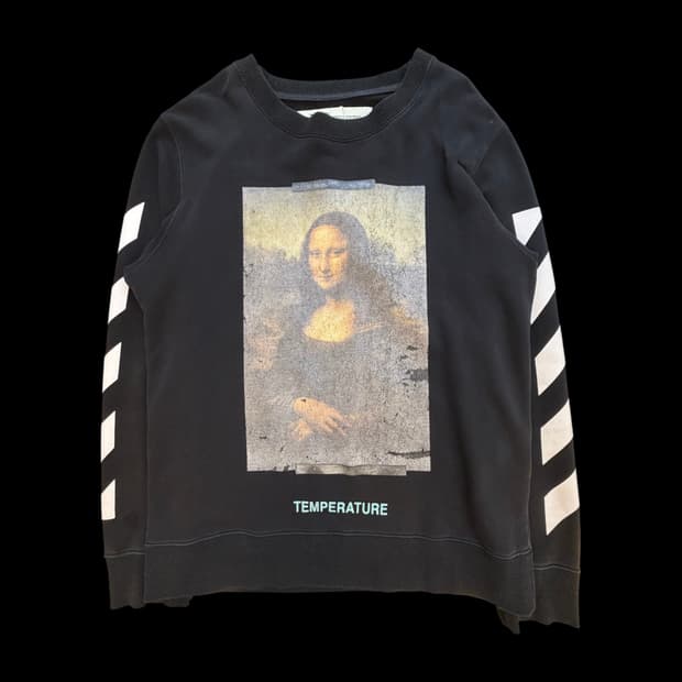오프화이트 모나리자 크루넥 맨투맨